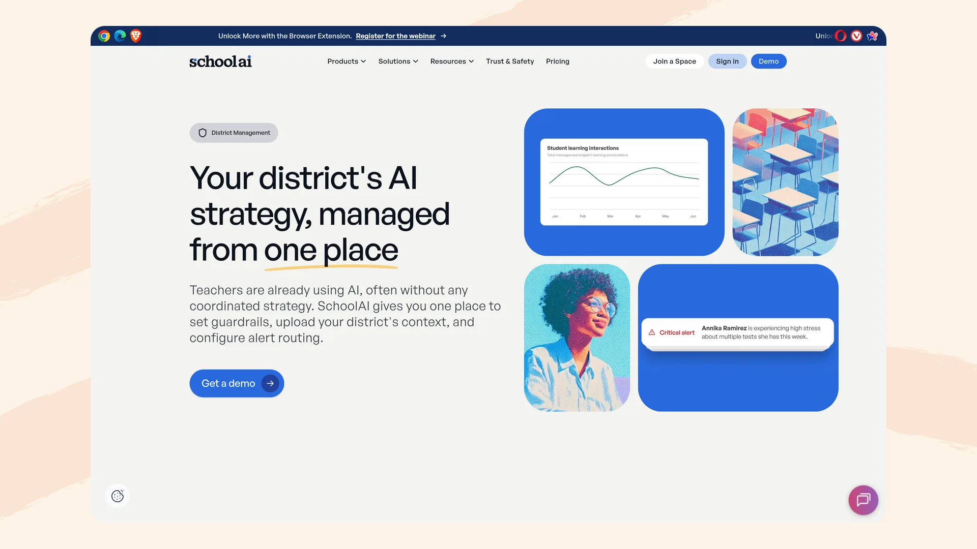 SchoolAI's district management page