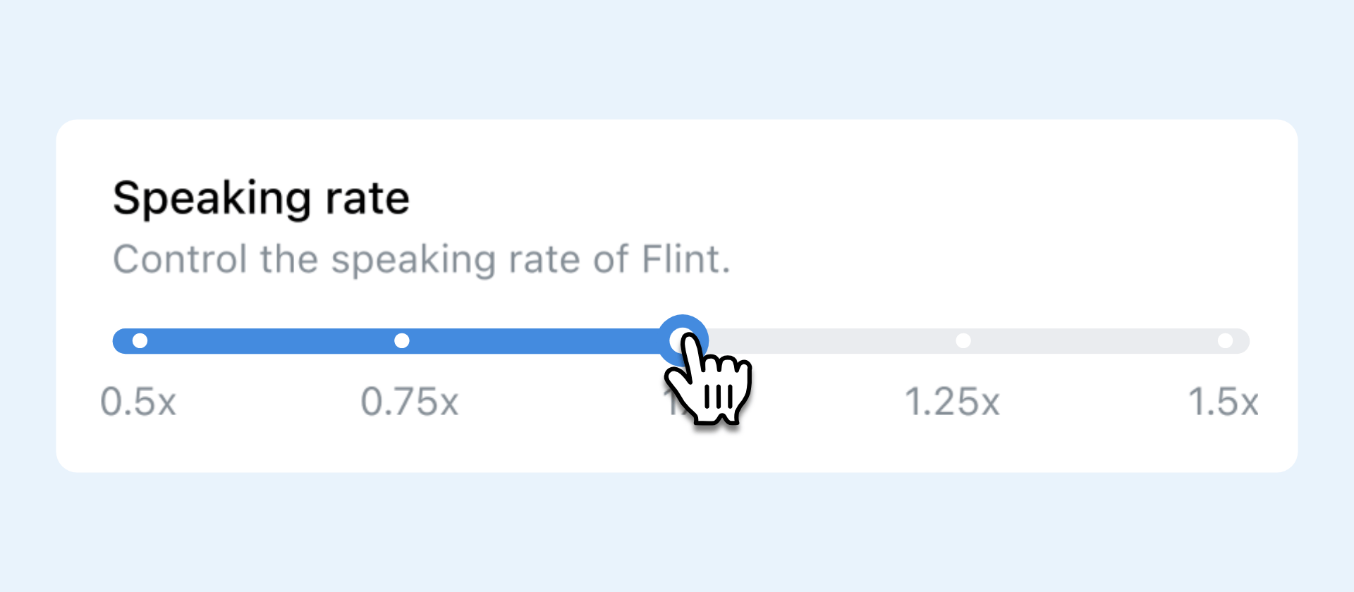 Speaking speed selector gif.